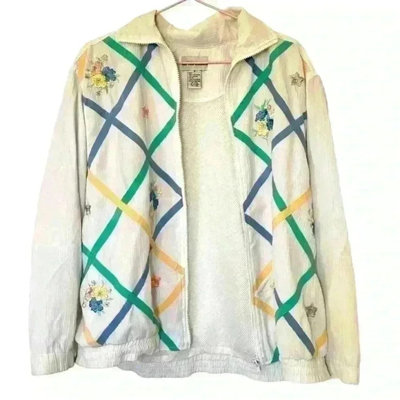 ALFRED DUNNER EMBROIDERED FLORAL JACKET - Picture 5 of 6